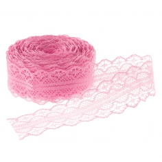 Лента декоративная,Тонкое Кружево, Розовый