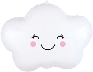 Шар фигура, Счастливое облако, Белый (в упаковке)