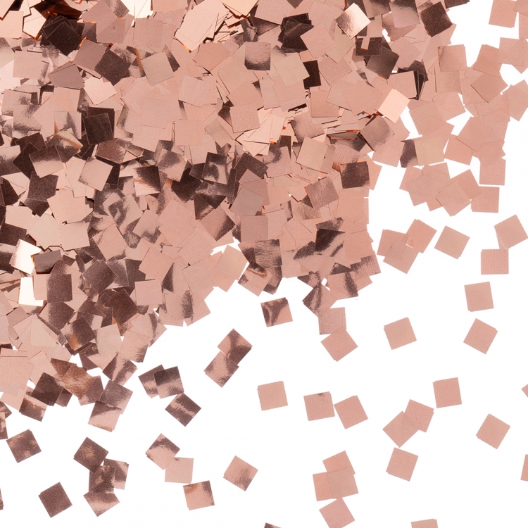 Конфетти фольга  Квадрат, Розовое Золото, Металлик