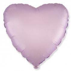 Шар Сердце, Сиреневый Сатин / Lilac Satin (в упаковке)